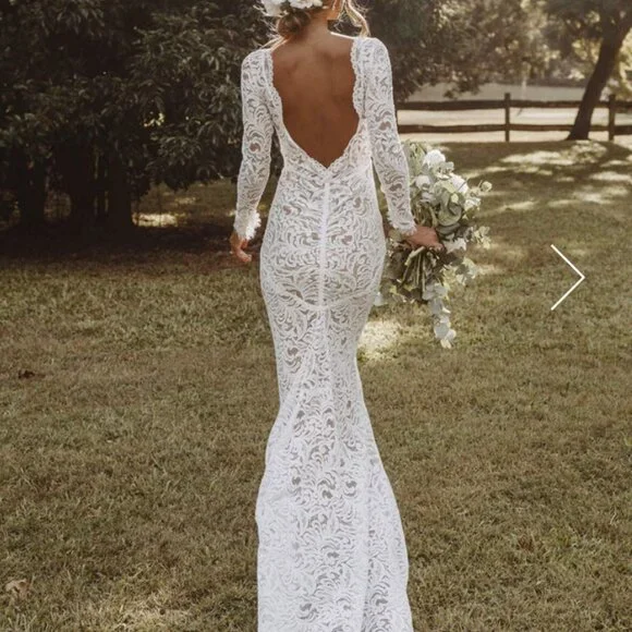 fitted lace wedding dress Orla